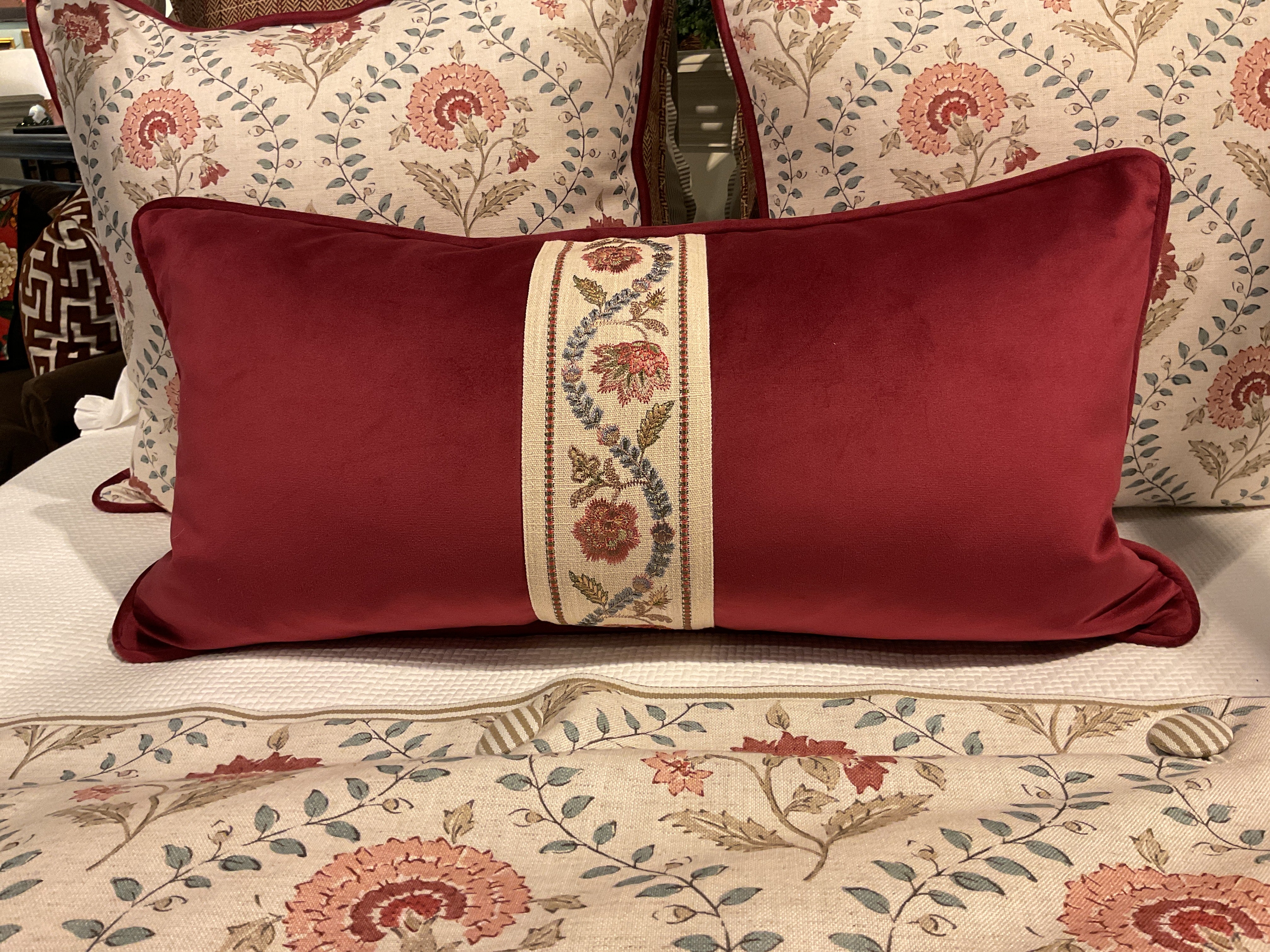 Charlie Wine w/ Torre Rose Tape Pillow Sham