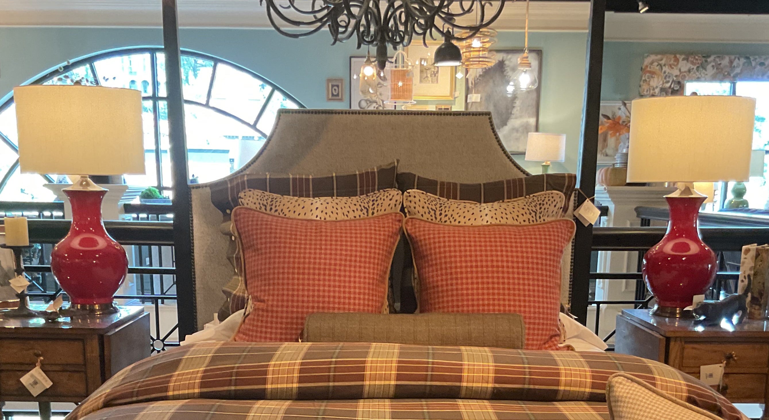 Woodmere Check Sham w/ Foxwood Cord