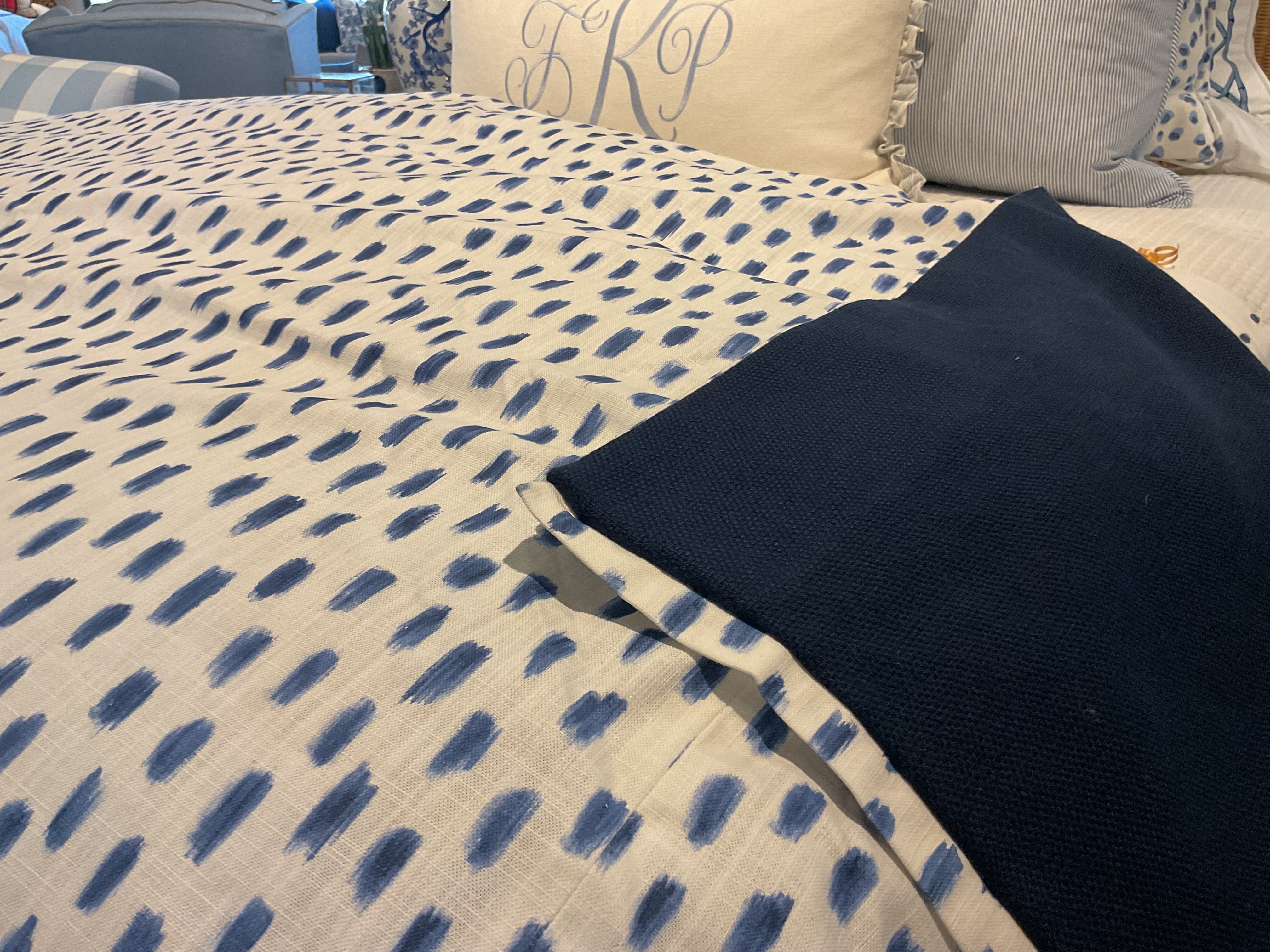 Carol Navy and Canvas Chic Ink Duvet