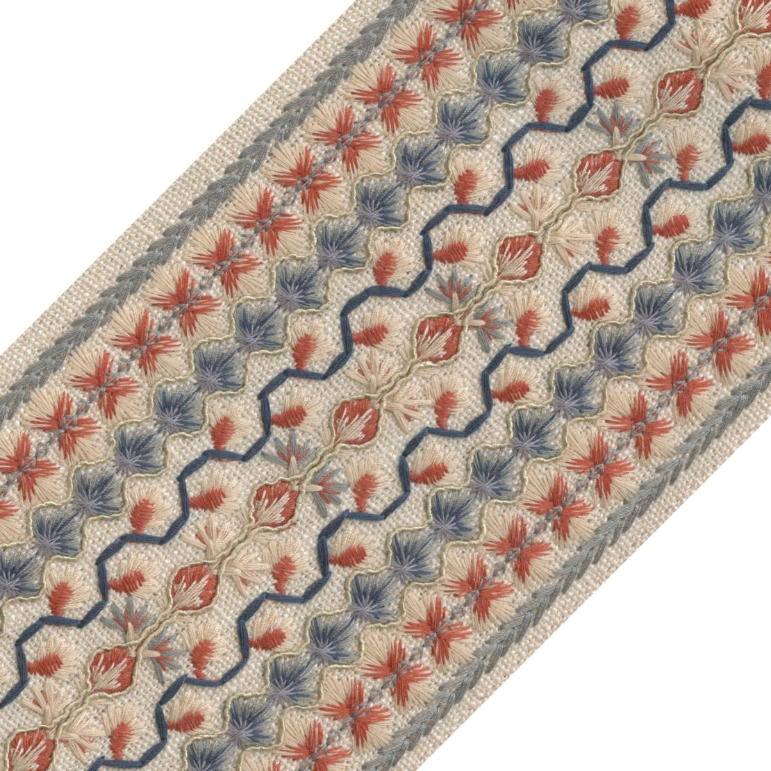 Muralla Berry Tape Trim by the Yard from Nell Hill's hand embroidered floral motif