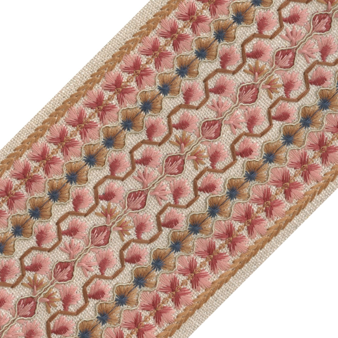 Muralla Candy Tape Trim by the Yard from Nell Hill's hand embroidered floral motif