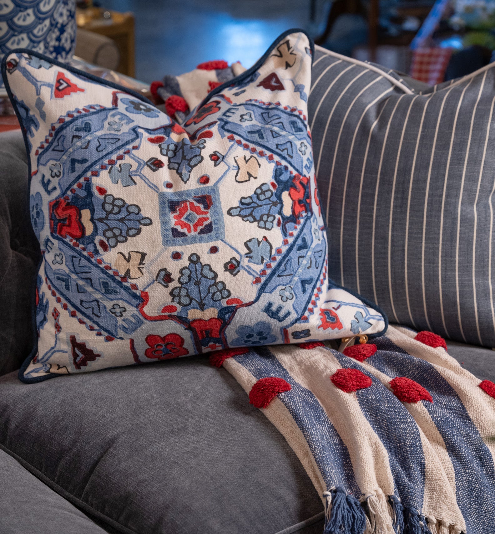Persian Carpet w/ Denim Cord