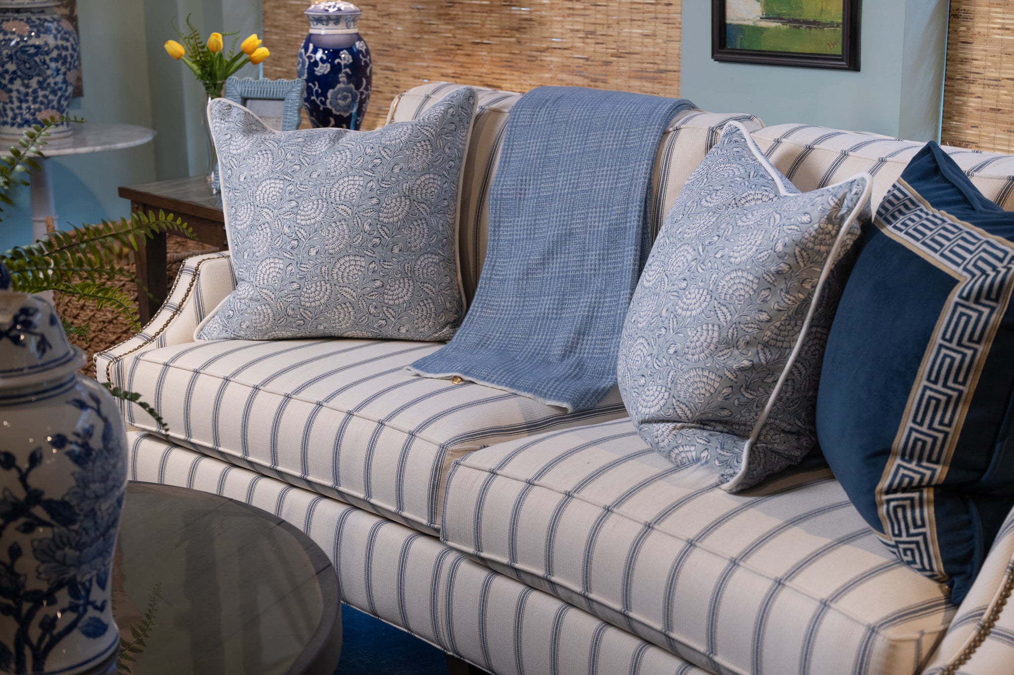 Dabu Bloom Sham w/ White Cord