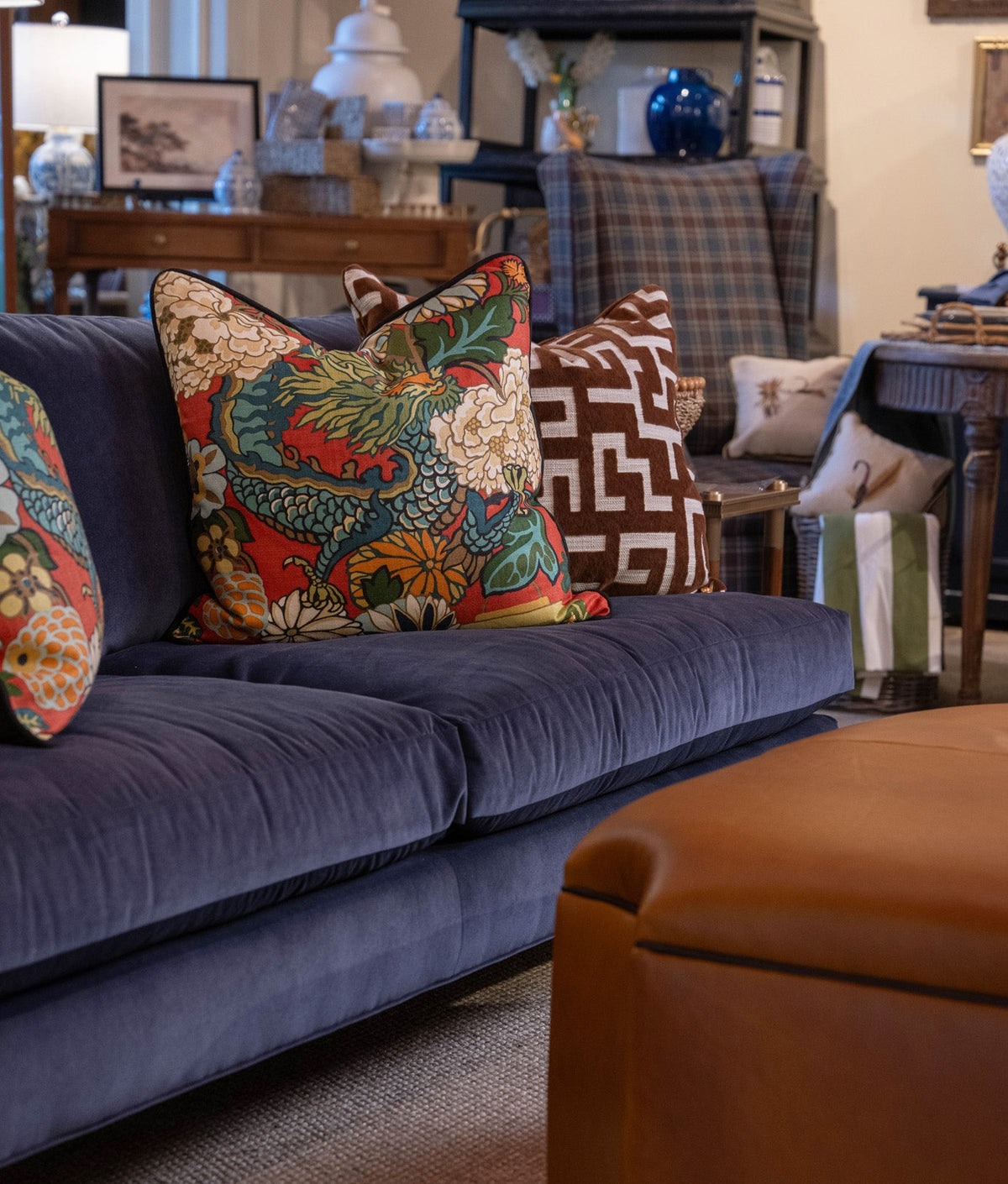 Chiang Mai Dragon (Front) w/ Black Cord Pillow Sham