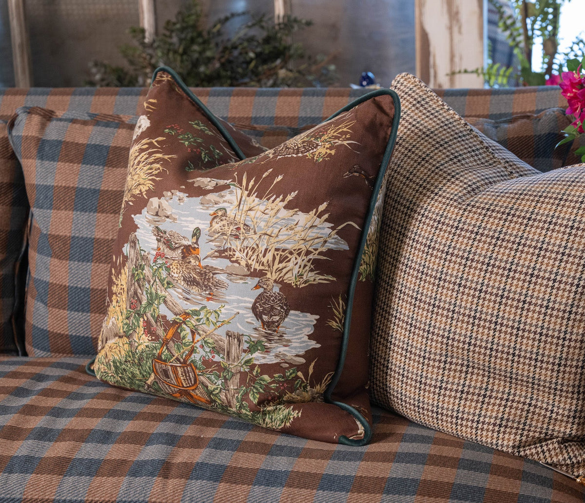 Dog & Duck Brown w/ Charlie Cord Pillow Sham