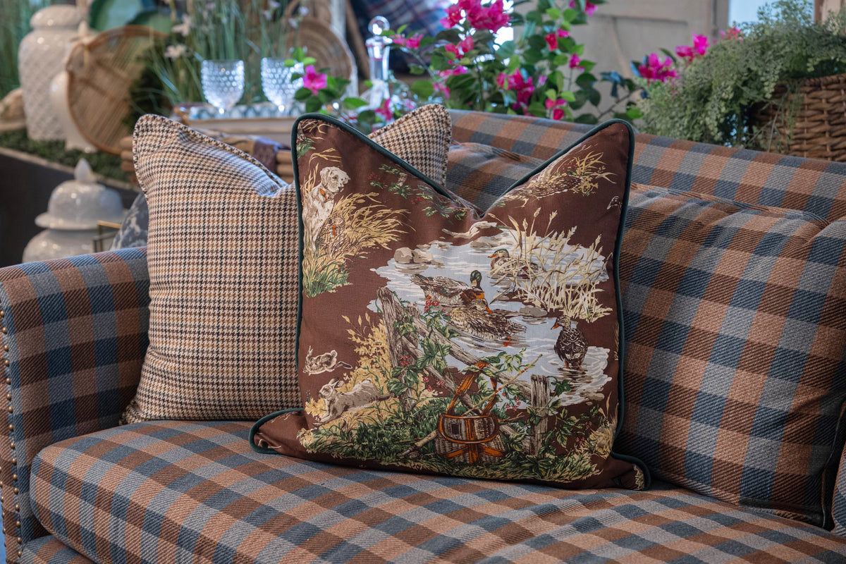 Dog & Duck Brown w/ Charlie Cord Pillow Sham