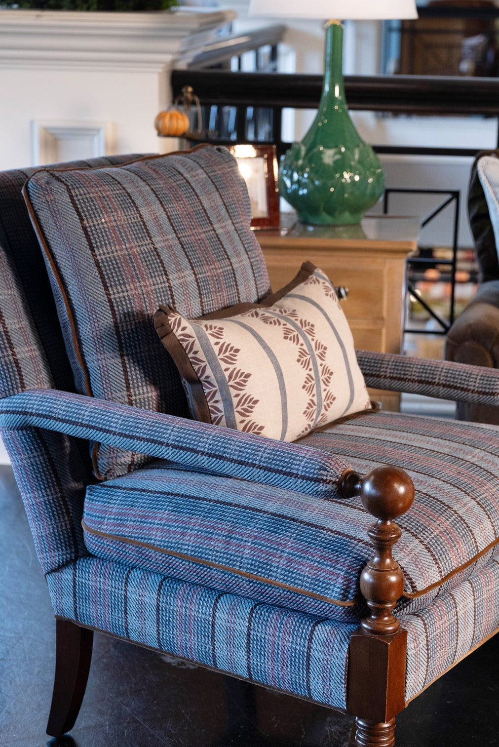 Fern Stripe w/ Pleated Corners Pillow Sham