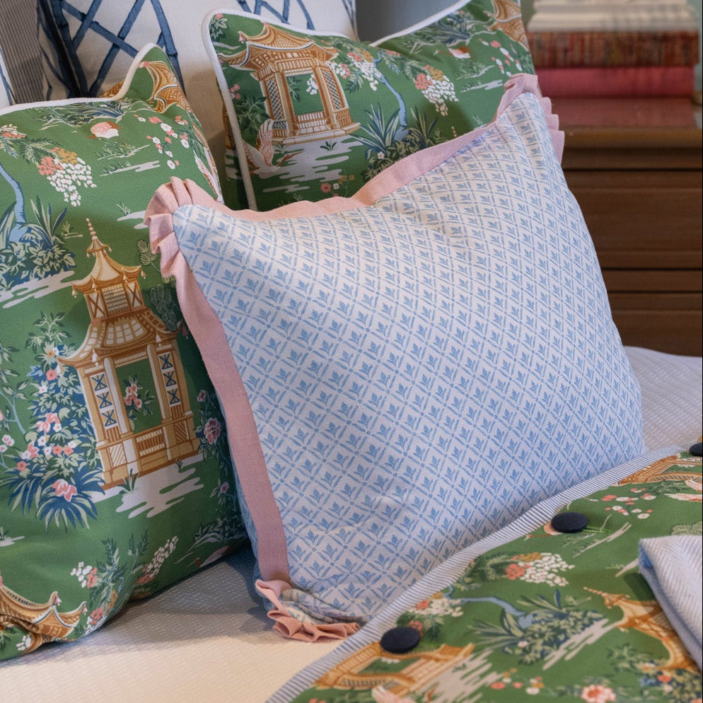 Chateau Bloom Pillow Sham w/ Pleated Corners