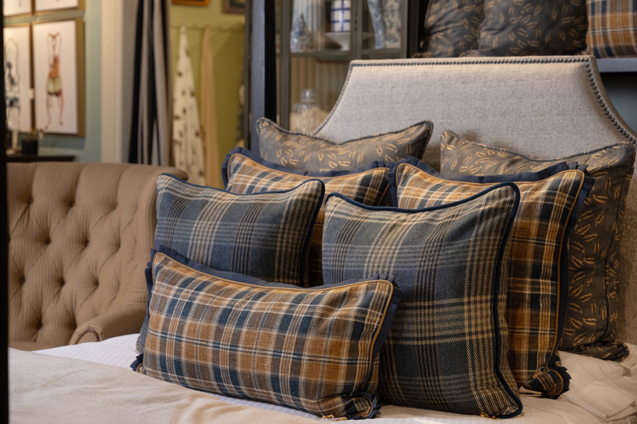 Westwood Plaid Heritage Sham w/ Microwelt & Pleated Corners