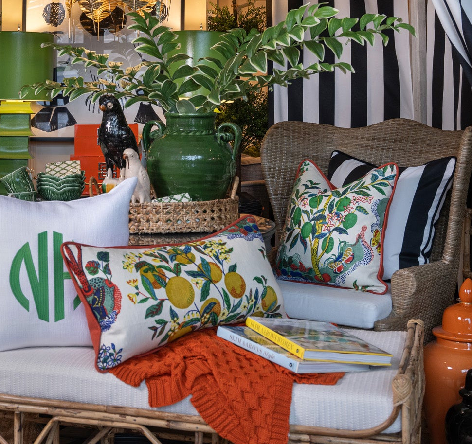 Vertical Villa Stripe w/ Sunbrella Cord