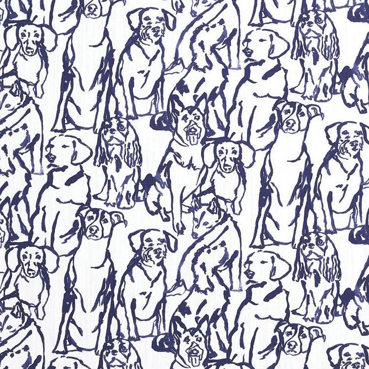 Phil's Friends Dog Toile Fabric by the Yard | Nell Hill's