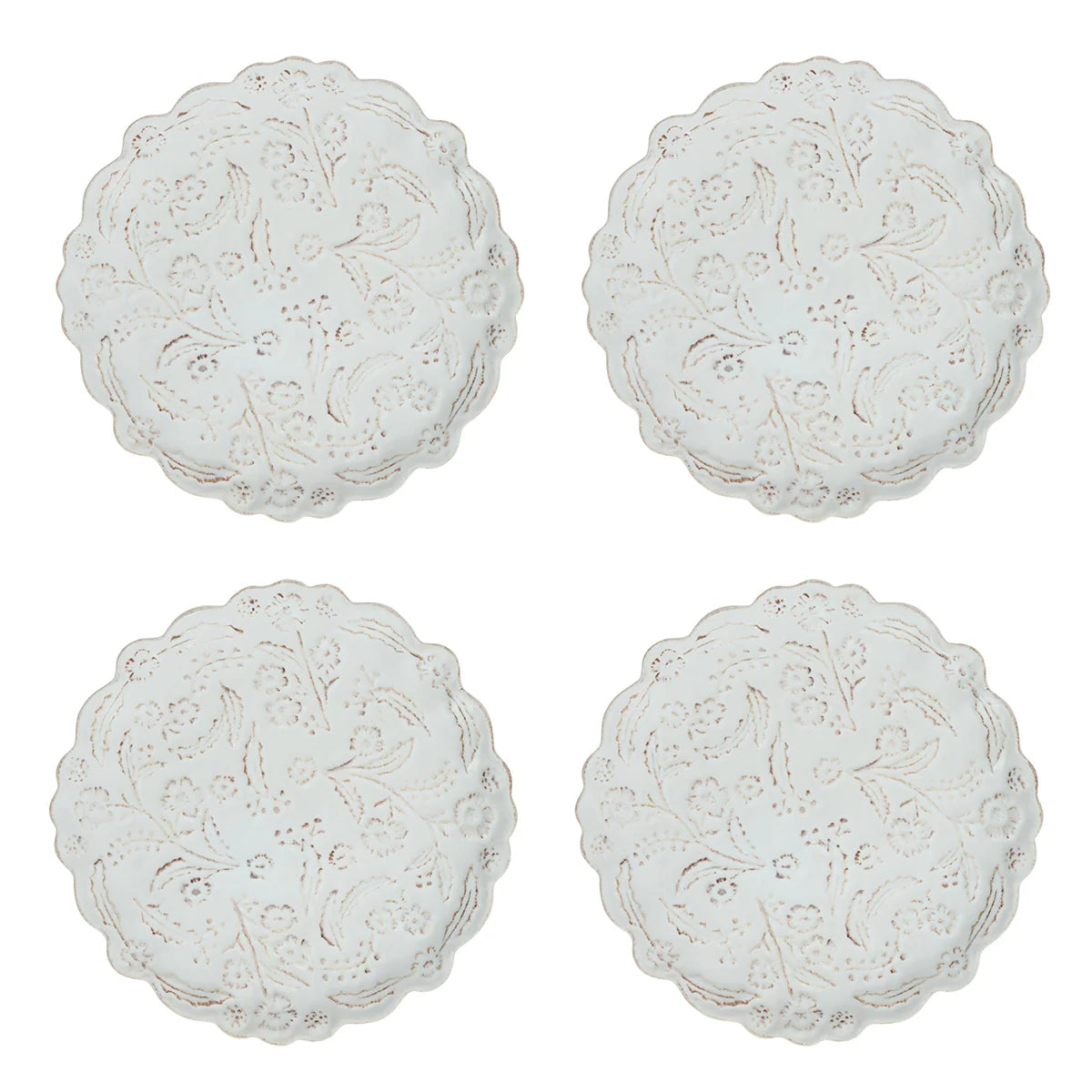 Berry & Thread  Thistle Cocktail Plate Set/4 - Whitewash