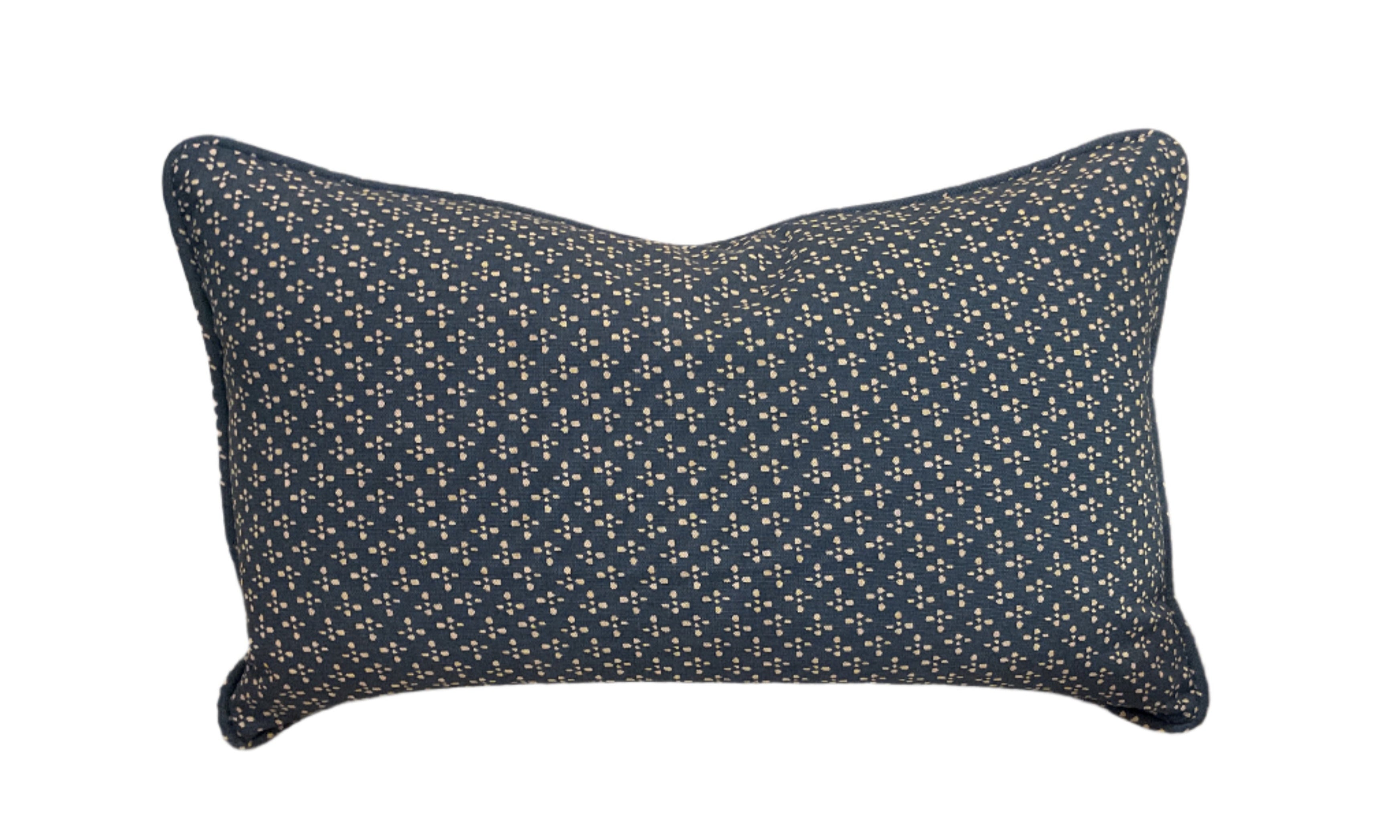 Dainty Navy Sham w/ Self Cord