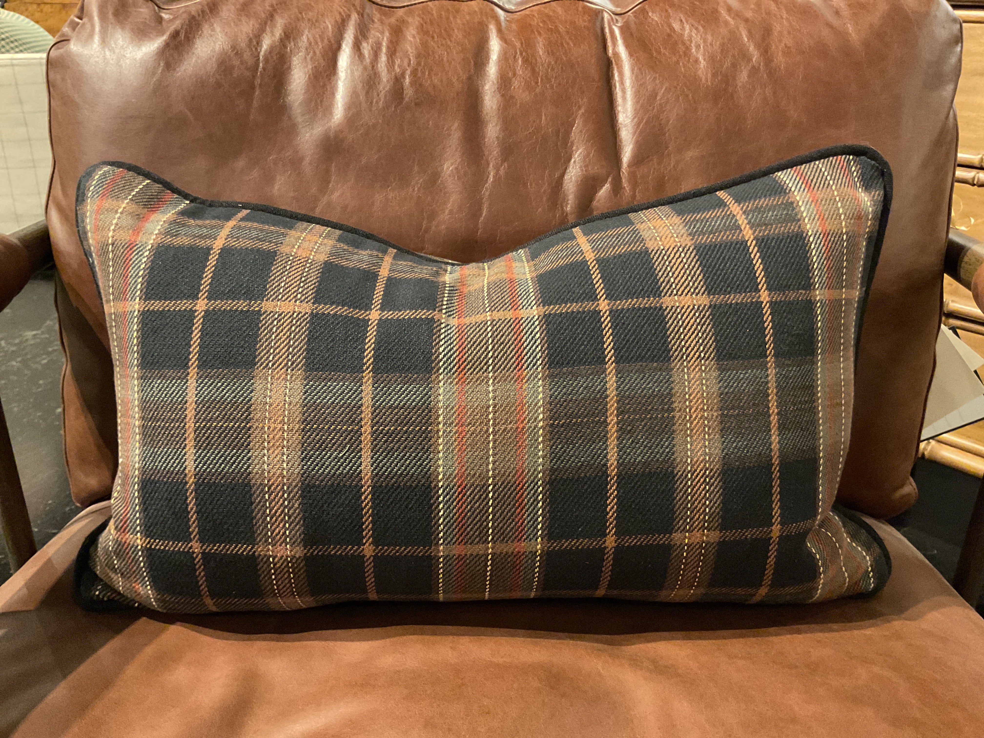 Tobacco Twill Sham w/ Black Cord