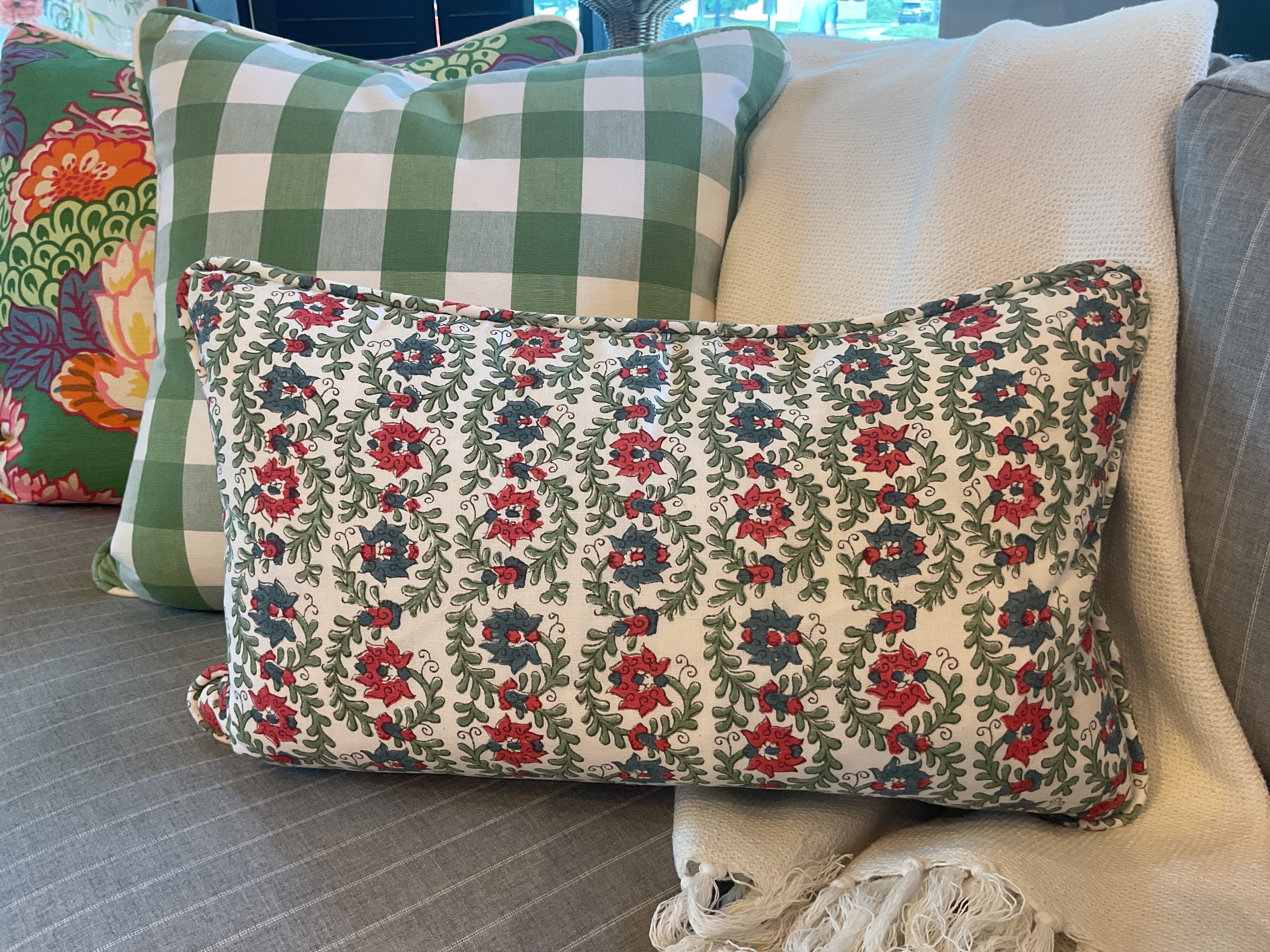 Botanical Jewel Sham w/ Self Cord