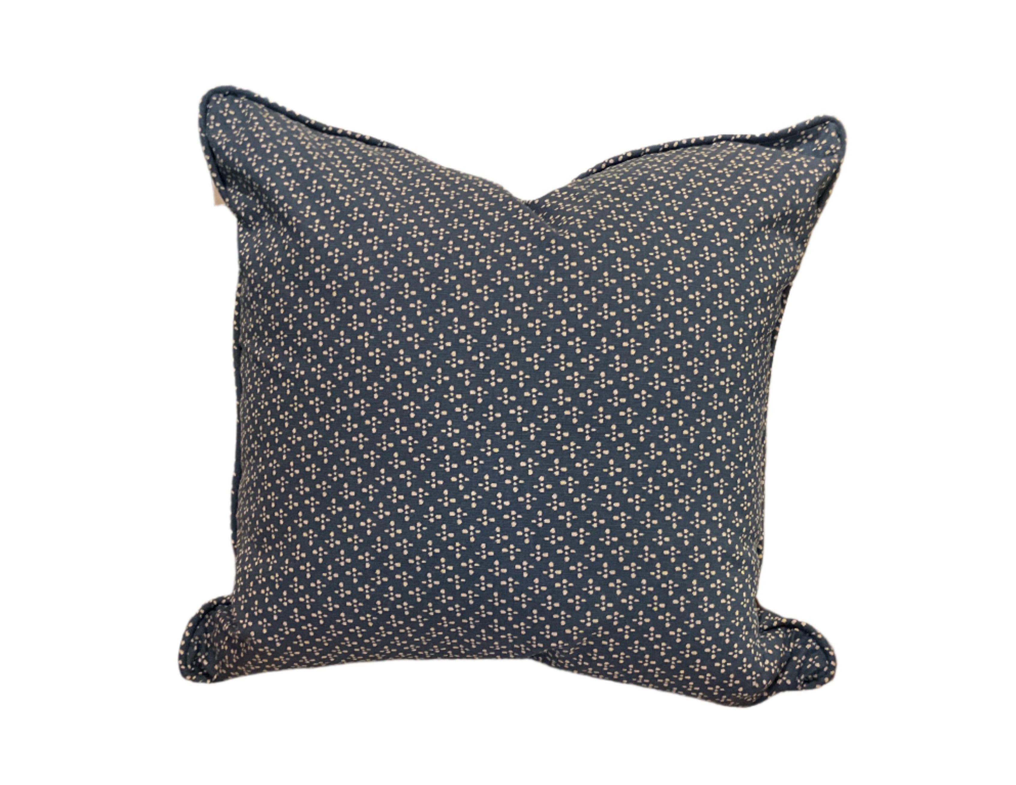 Dainty Navy Sham w/ Self Cord