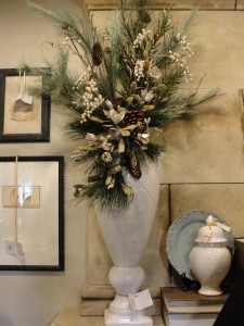 Winter Twilight  White and Evergreen Arrangement – LOCAFLORA