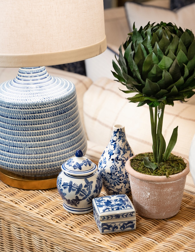 blue and white vases