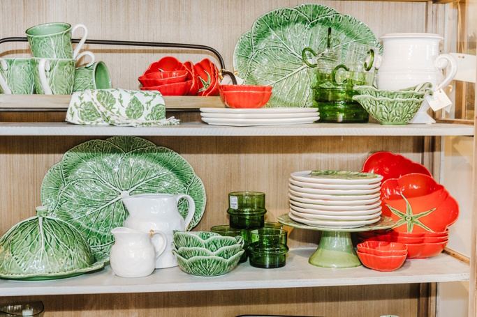 A farm fresh vignette filled with decorative serve ware