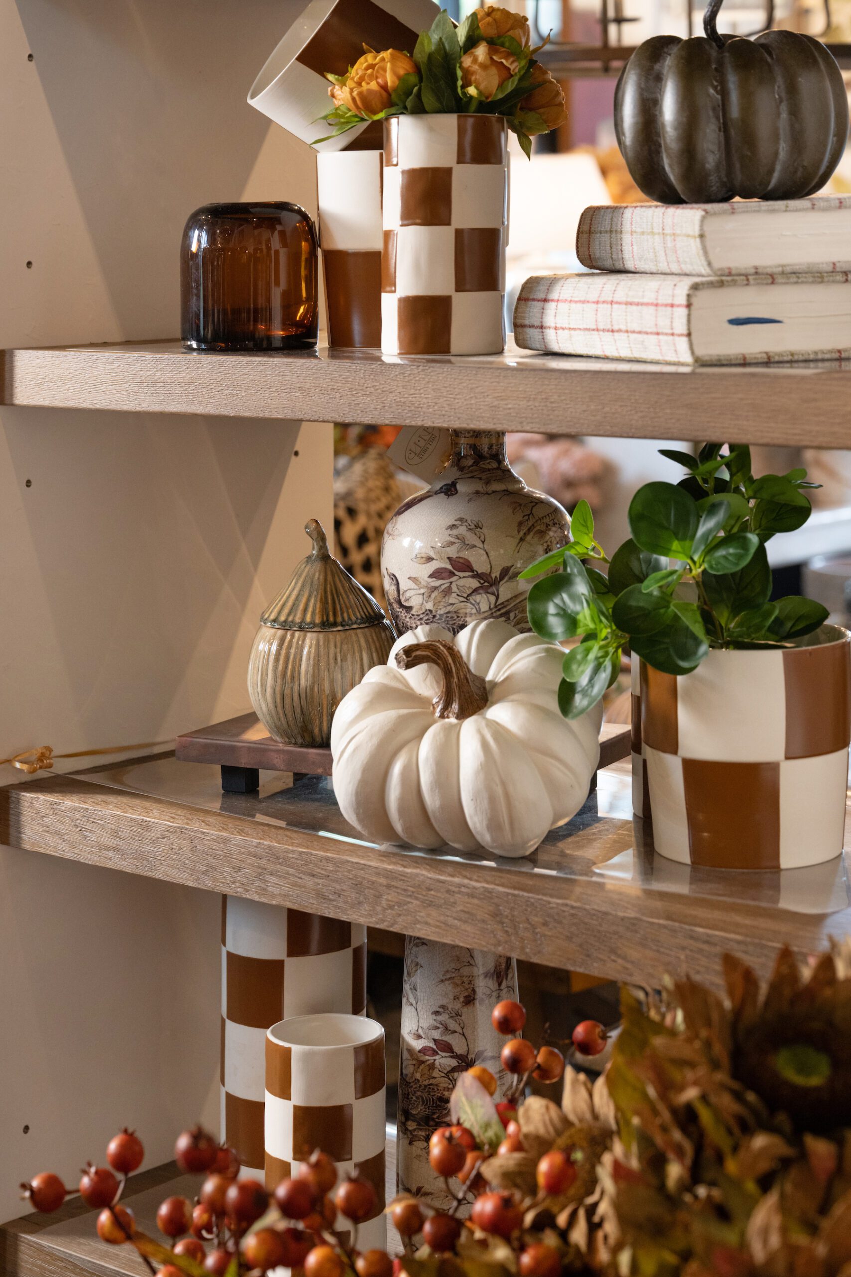 Embracing a Minimalist Approach to Autumn Decor with Display Shelves